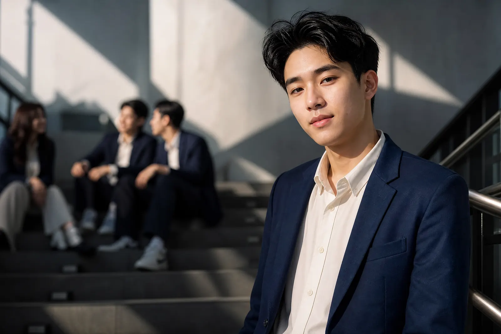 Chân dung sinh viên Việt Nam mặc blazer trong concept kỷ yếu editorial